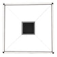 Meyda Lighting Anillo 60"Sq Flat Black Quadrato Pendant Light With White Statuario Idalight Shade