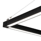 Meyda Lighting Anillo 60"Sq Flat Black Quadrato Pendant Light With White Statuario Idalight Shade