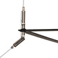 Meyda Lighting Anillo 60"Sq Flat Black Quadrato Pendant Light With White Statuario Idalight Shade