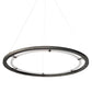 Meyda Lighting Anillo 63" LED Aged Steel Pendant Light With Frosted Clear Crystal Idalight Shade