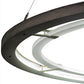 Meyda Lighting Anillo 63" LED Aged Steel Pendant Light With Frosted Clear Crystal Idalight Shade