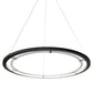 Meyda Lighting Anillo 63" LED Aged Steel Pendant Light With Frosted Clear Crystal Idalight Shade