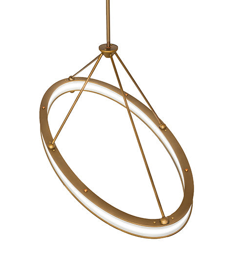 Meyda Lighting Anillo 64" LED Gold Matte Gemini Island Pendant Light With White Statuario Idalight Shade