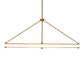 Meyda Lighting Anillo 64" LED Gold Matte Gemini Island Pendant Light With White Statuario Idalight Shade