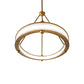 Meyda Lighting Anillo 64" LED Gold Matte Gemini Island Pendant Light With White Statuario Idalight Shade