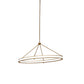 Meyda Lighting Anillo 64" LED Gold Matte Gemini Island Pendant Light With White Statuario Idalight Shade
