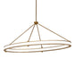 Meyda Lighting Anillo 64" LED Gold Matte Gemini Island Pendant Light With White Statuario Idalight Shade