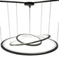 Meyda Lighting Anillo 69" 3-Ring LED Bronze Cascading Pendant Light With Frosted Clear Contrail Mist Idalight Shade