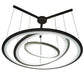 Meyda Lighting Anillo 69" 3-Ring LED Bronze Cascading Pendant Light With Frosted Clear Contrail Mist Idalight Shade