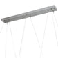 Meyda Lighting Anillo 72" 3-Ring LED Pewter Cascading Pendant Light With White Statuario Idalight Shade