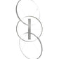 Meyda Lighting Anillo 72" 3-Ring LED Pewter Cascading Pendant Light With White Statuario Idalight Shade