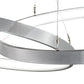 Meyda Lighting Anillo 72" 3-Ring LED Pewter Cascading Pendant Light With White Statuario Idalight Shade