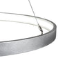 Meyda Lighting Anillo 72" 3-Ring LED Pewter Cascading Pendant Light With White Statuario Idalight Shade