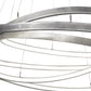 Meyda Lighting Anillo 72" 4-Ring LED Matte Clear Steel Cascading Pendant Light With White Statuario Idalight Shade