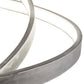 Meyda Lighting Anillo 72" 4-Ring LED Matte Clear Steel Cascading Pendant Light With White Statuario Idalight Shade