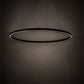 Meyda Lighting Anillo 72" LED Blackwash Halo Pendant Light With White Statuario Idalight Shade