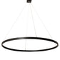 Meyda Lighting Anillo 72" LED Blackwash Halo Pendant Light With White Statuario Idalight Shade