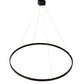 Meyda Lighting Anillo 72" LED Blackwash Halo Pendant Light With White Statuario Idalight Shade