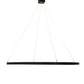 Meyda Lighting Anillo 72" LED Blackwash Halo Pendant Light With White Statuario Idalight Shade