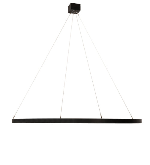 Meyda Lighting Anillo 72" LED Blackwash Halo Pendant Light With White Statuario Idalight Shade