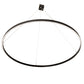Meyda Lighting Anillo 72" LED Blackwash Halo Pendant Light With White Statuario Idalight Shade