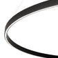 Meyda Lighting Anillo 72" LED Blackwash Halo Pendant Light With White Statuario Idalight Shade