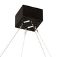 Meyda Lighting Anillo 72" LED Blackwash Halo Pendant Light With White Statuario Idalight Shade