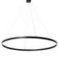 Meyda Lighting Anillo 72" LED Blackwash Halo Pendant Light With White Statuario Idalight Shade