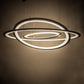 Meyda Lighting Anillo 75" 3-Ring LED Bronze Cascading Pendant Light With Frosted Clear Contrail Mist Idalight Shade