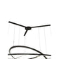 Meyda Lighting Anillo 75" 3-Ring LED Bronze Cascading Pendant Light With Frosted Clear Contrail Mist Idalight Shade