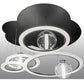 Meyda Lighting Anillo 84" 4-Light LED Solar Black Bola Cascading Pendant Light With Contrail Mist Idalight Shade