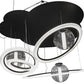 Meyda Lighting Anillo 84" 4-Light LED Solar Black Bola Cascading Pendant Light With Stauario Idalight and Crystal Idalight Shade
