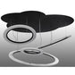 Meyda Lighting Anillo 84" 4-Light LED Solar Black Tilt Cascading Pendant Light With Statuario Idalight Shade