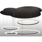 Meyda Lighting Anillo 84" 4-Ring LED Solar Black Cascading Pendant Light With Crystal Idalight Shade Glass