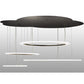 Meyda Lighting Anillo 84" 4-Ring LED Solar Black Cascading Pendant Light With Crystal Idalight Shade Glass