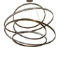 Meyda Lighting Anillo 84" 5-Ring LED Brass Tint Cascading Chandelier With Clear Frustum Idalight Shade