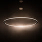 Meyda Lighting Anillo 84" LED Glossy White Gemini Pendant Light With White Frosted Contrail Mist Idalight Shade Glass