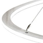 Meyda Lighting Anillo 84" LED Glossy White Gemini Pendant Light With White Frosted Contrail Mist Idalight Shade Glass