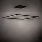 Meyda Lighting Anillo 85" LED Flat Black Quadrato Pendant Light With White Statuario Idalight Shade