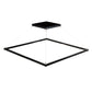 Meyda Lighting Anillo 85" LED Flat Black Quadrato Pendant Light With White Statuario Idalight Shade