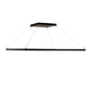 Meyda Lighting Anillo 85" LED Flat Black Quadrato Pendant Light With White Statuario Idalight Shade