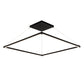 Meyda Lighting Anillo 85" LED Flat Black Quadrato Pendant Light With White Statuario Idalight Shade