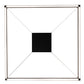 Meyda Lighting Anillo 85" LED Flat Black Quadrato Pendant Light With White Statuario Idalight Shade
