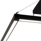 Meyda Lighting Anillo 85" LED Flat Black Quadrato Pendant Light With White Statuario Idalight Shade