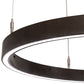 Meyda Lighting Anillo 87" 4-Ring LED Timeless Bronze Pendant Light With White Statuario Idalight Shade