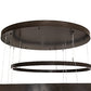 Meyda Lighting Anillo 87" 4-Ring LED Timeless Bronze Pendant Light With White Statuario Idalight Shade