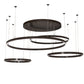 Meyda Lighting Anillo 87" 4-Ring LED Timeless Bronze Pendant Light With White Statuario Idalight Shade