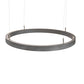 Meyda Lighting Anillo 96" 4-Ring LED Pewter Cascading Pendant Light With White Statuario Idalight Shade