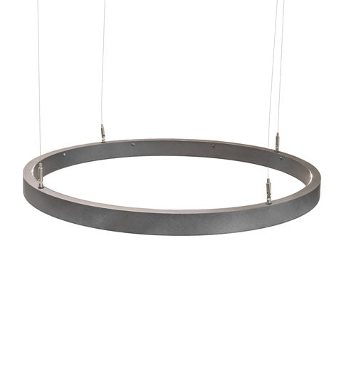 Meyda Lighting Anillo 96" 4-Ring LED Pewter Cascading Pendant Light With White Statuario Idalight Shade