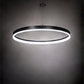 Meyda Lighting Anillo Apollonia 213855 60" LED Textured Black Pendant Light With White Contrail Mist Idalight Shade